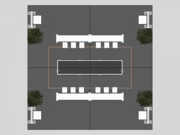 RE-9156 Island Rental Trade Show Exhibit -- Plan View