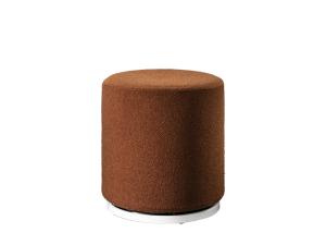 CEOT-081 (Terracotta Faux Sheep Fur) | Marche Swivel Ottoman -- Trade Show Rental Furniture