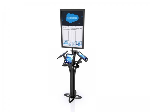 MOD-1347M Portable iPad Kiosk -- Black -- Aluminum Base