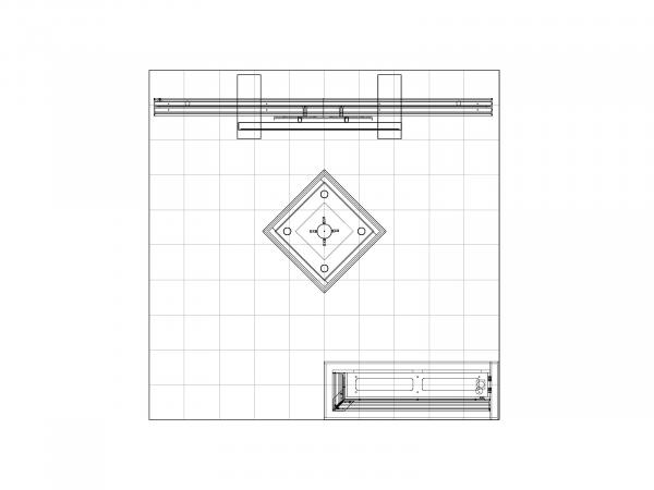 VK-1357 Inline Trade Show Exhibit -- Overhead View